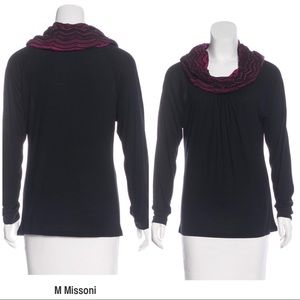 M Missoni Off The Shoulder Long Sleeve Top